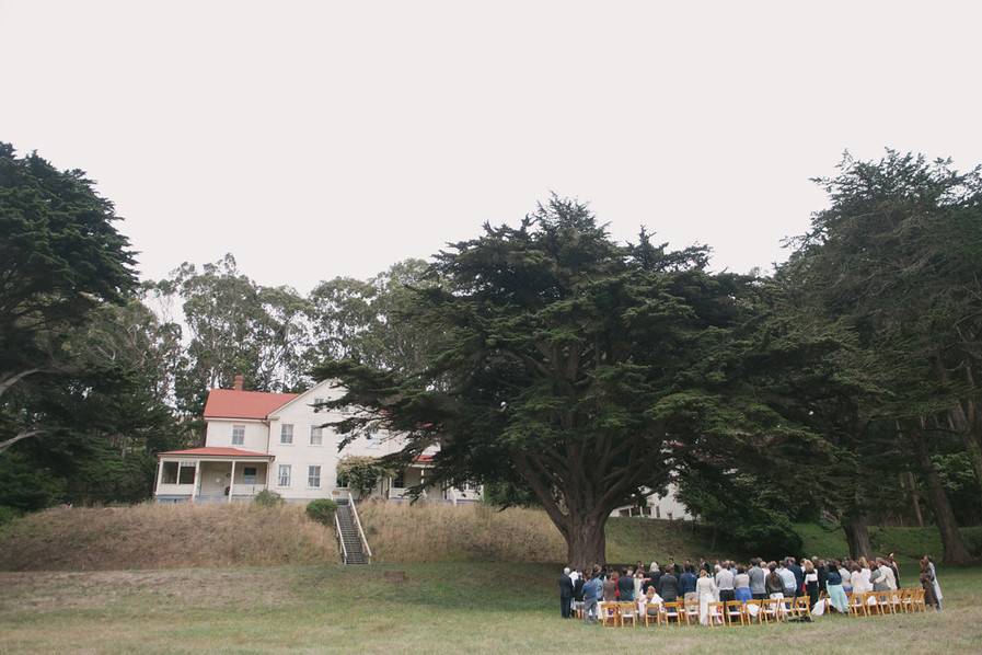 Outdoor wedding ceremony