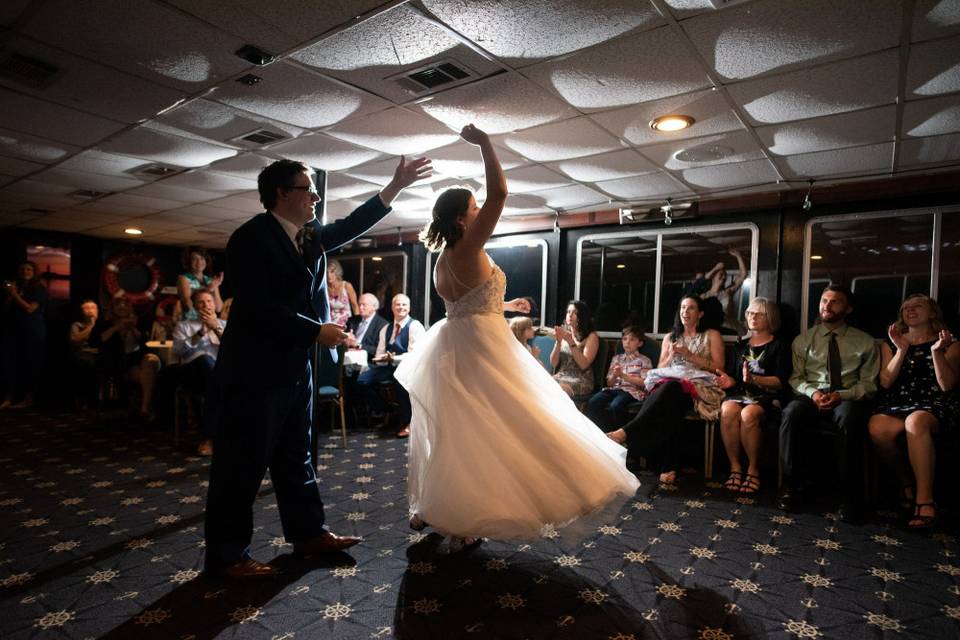 Reception on boat