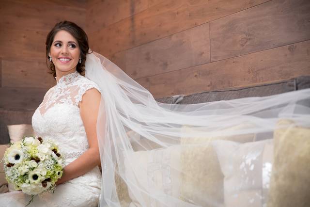 Bride with flowers