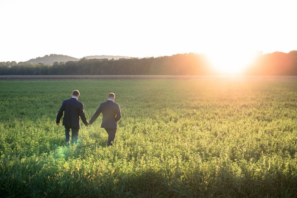 Beautiful sunset of Mr. & Mr.