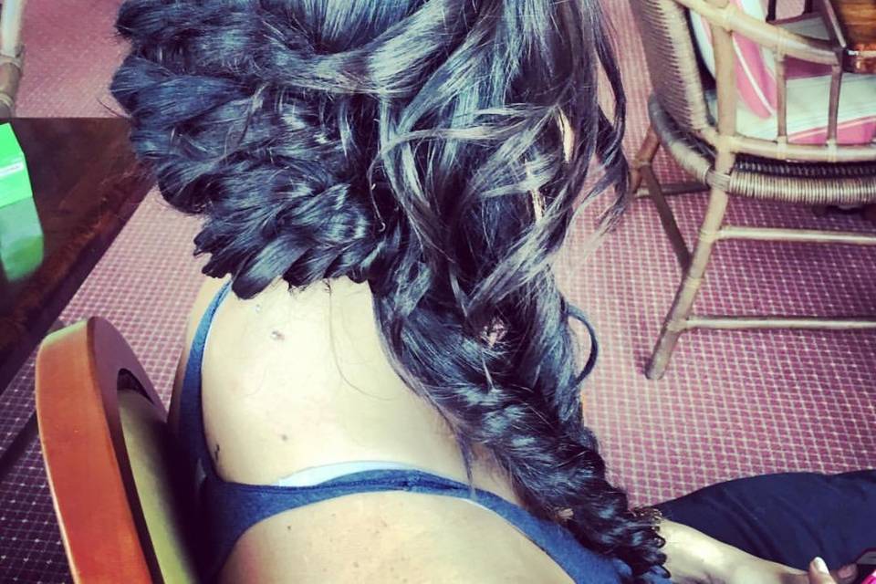 Bridal hair style braided