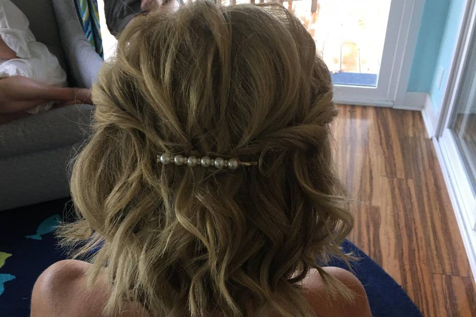 Half up with boho vibe