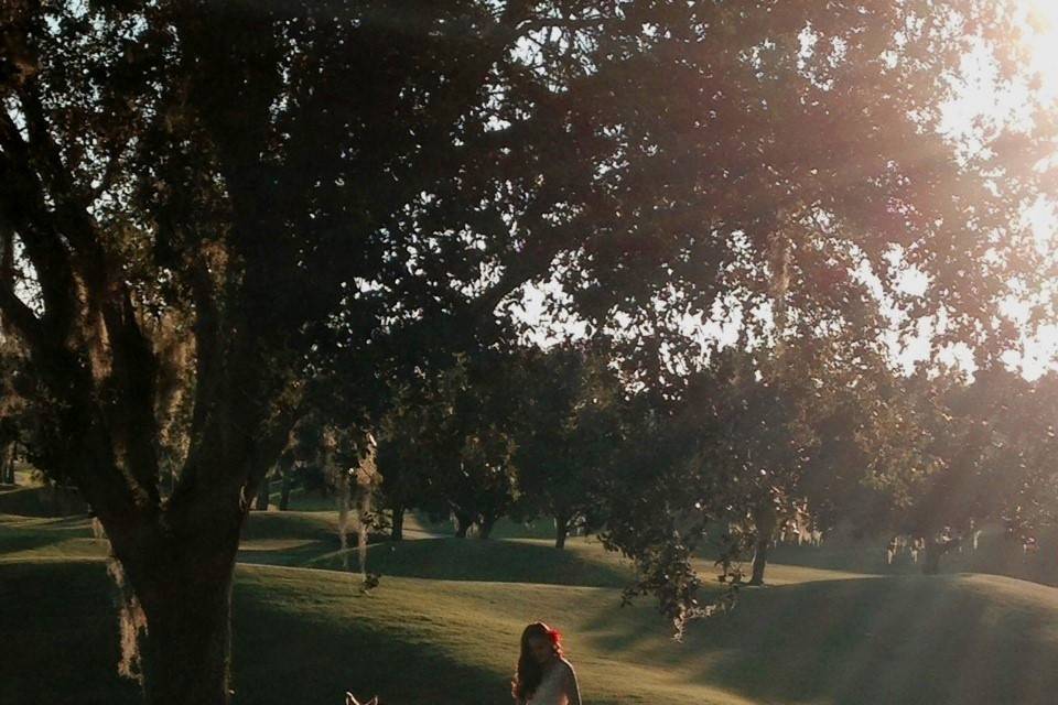 Bride on horseback