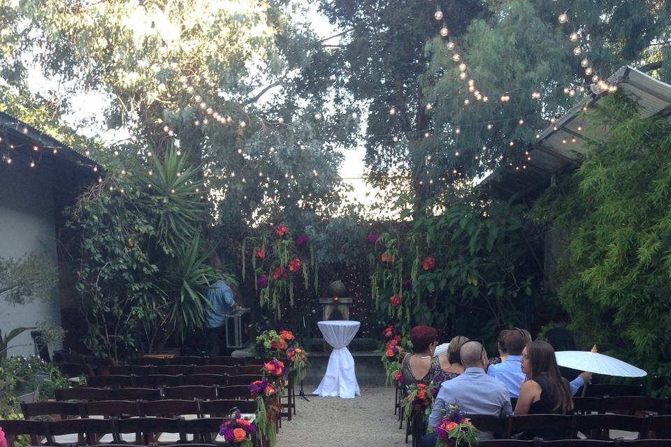 Wedding ceremony area