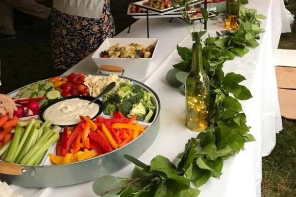 Wedding buffet area