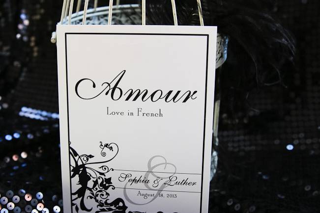 Madison Table Card one of our favorite designs. Madison is printed in Black ink on our Classic White paper. Fonts shown are Silk Script and Solid Antique Roman in Black ink. Find it here: https://placecards.com/product/place-cards/madison