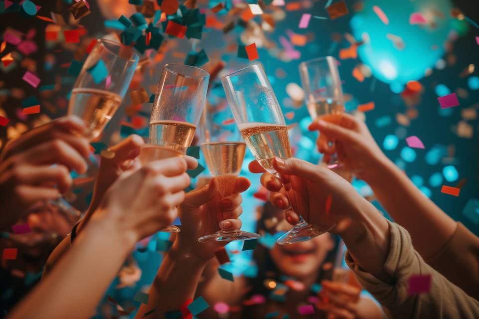 Guests Toasting