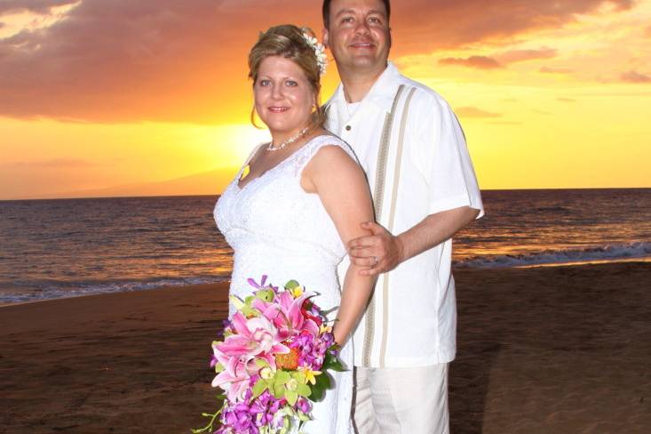 Maui sunset couple
