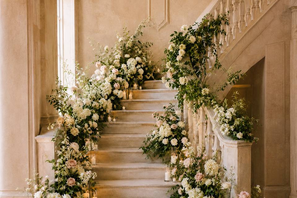 Staircase florals