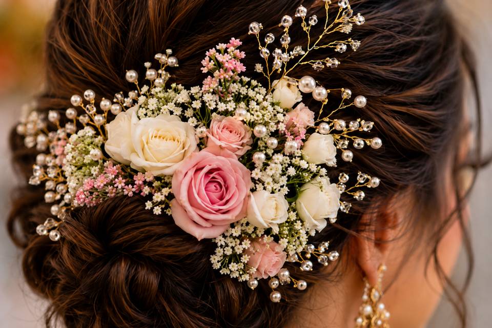 Floral hair piece