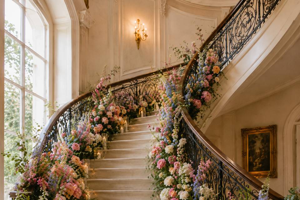 Staircase florals
