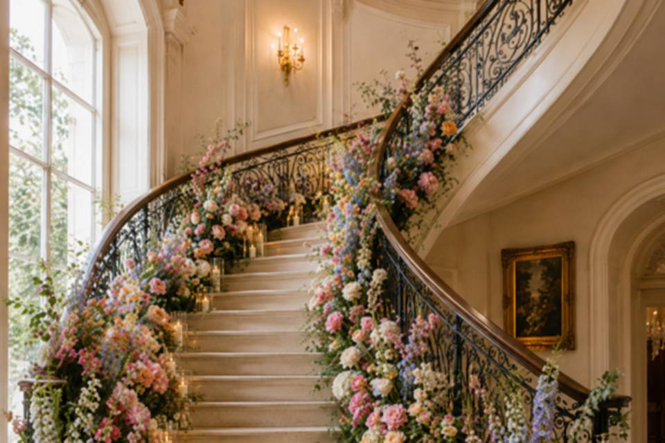 Staircase florals