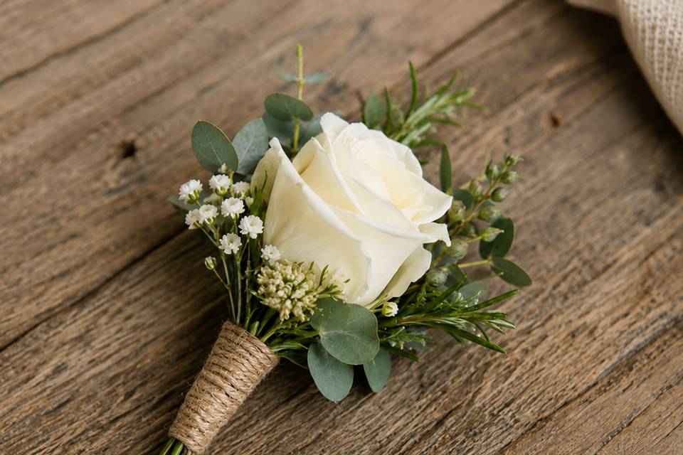 Groom boutonniere