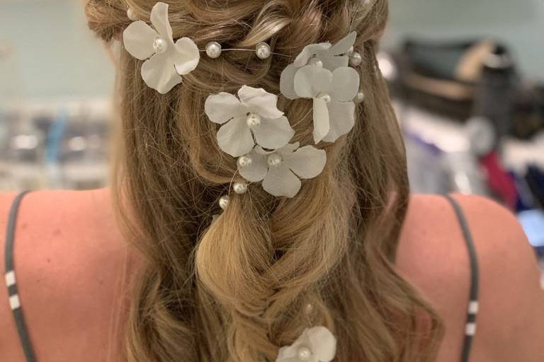Fishtail Braid with flowers