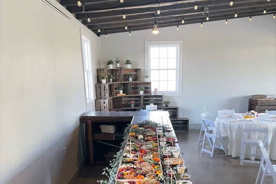 Grazing table staged