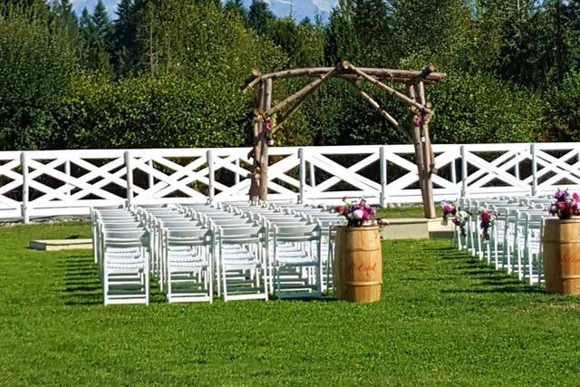 Wedding ceremony setting
