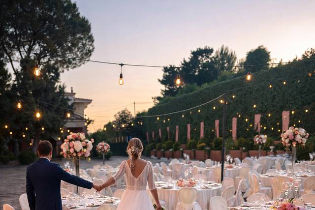 Under the fairy lights