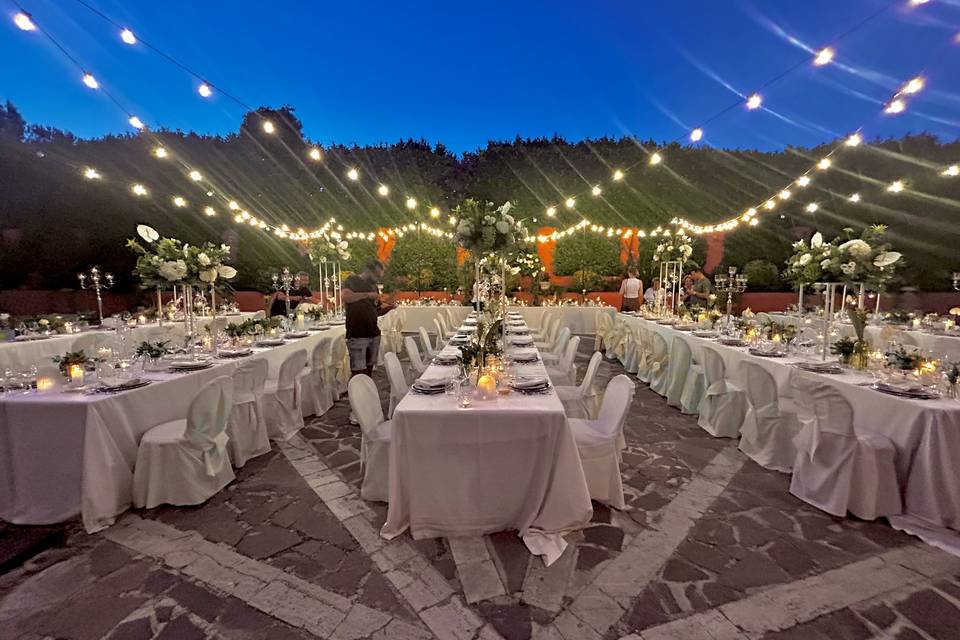 Under the fairy lights