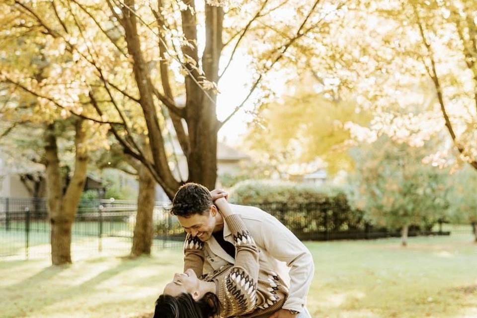 Fall Engagement Photo