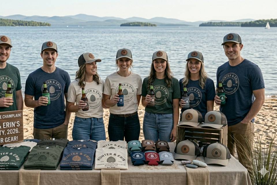 Custom swag at the beach