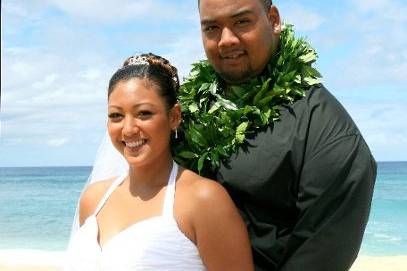local style wedding with portraits on the beach