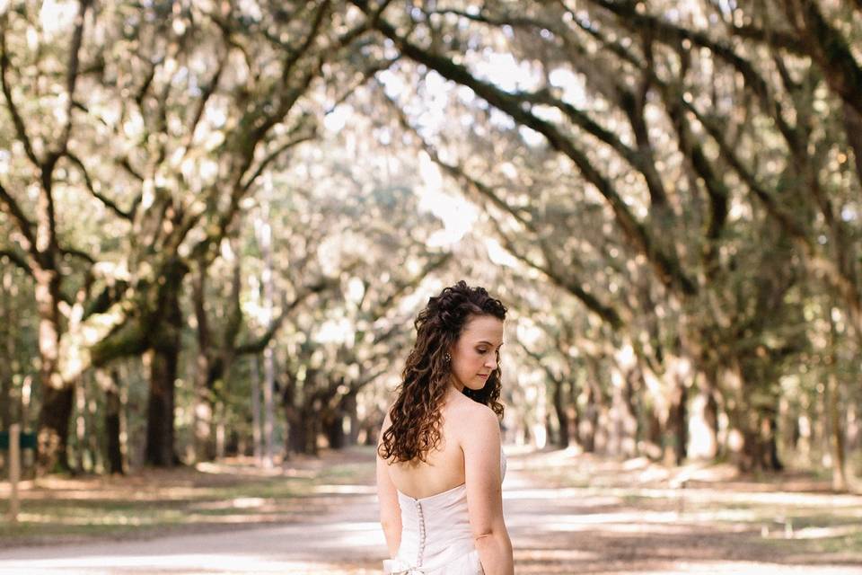 Bride holding her bouquet