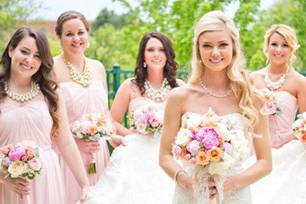 Bride and bridesmaids