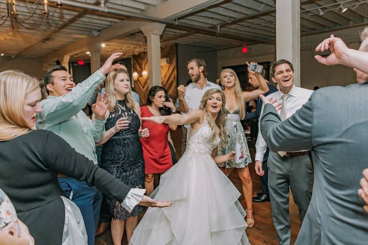 Bride dancing