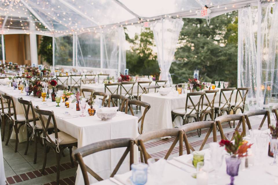 Fall tented reception