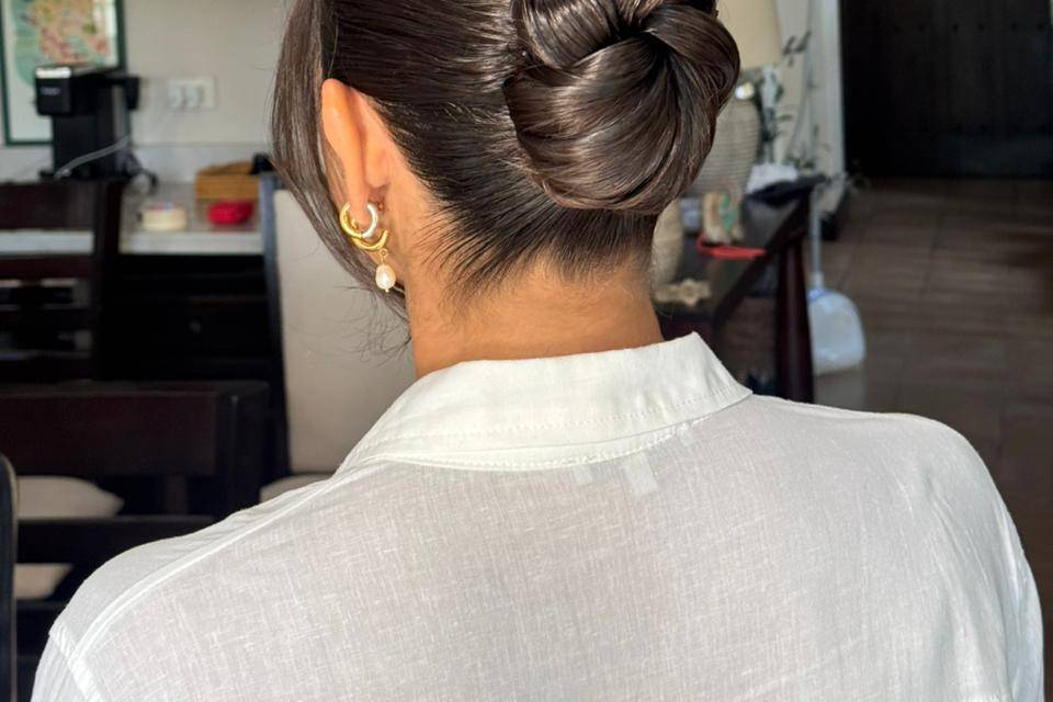 Bridal hair costa rica wedding