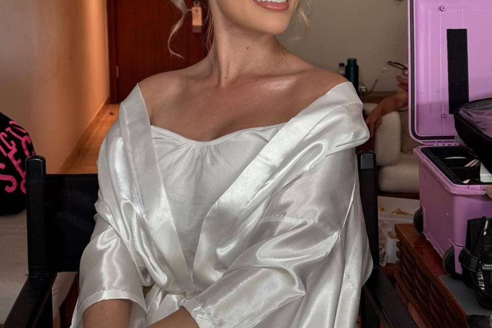Bridesmaid makeup and hair