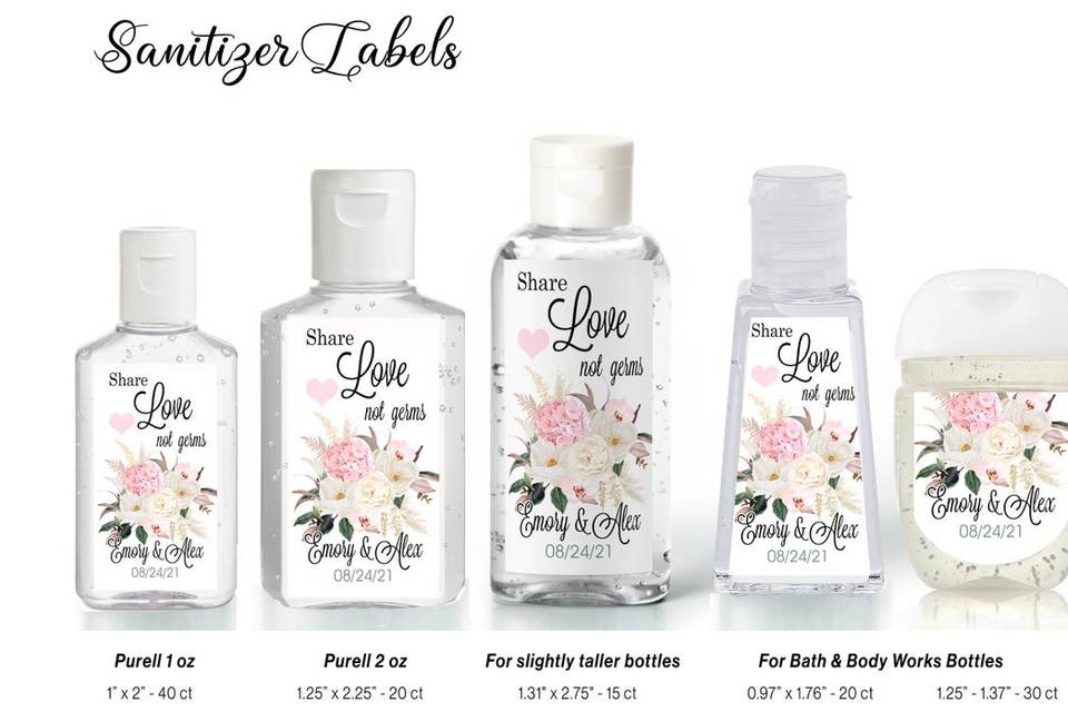 Hand Sanitizer Labels