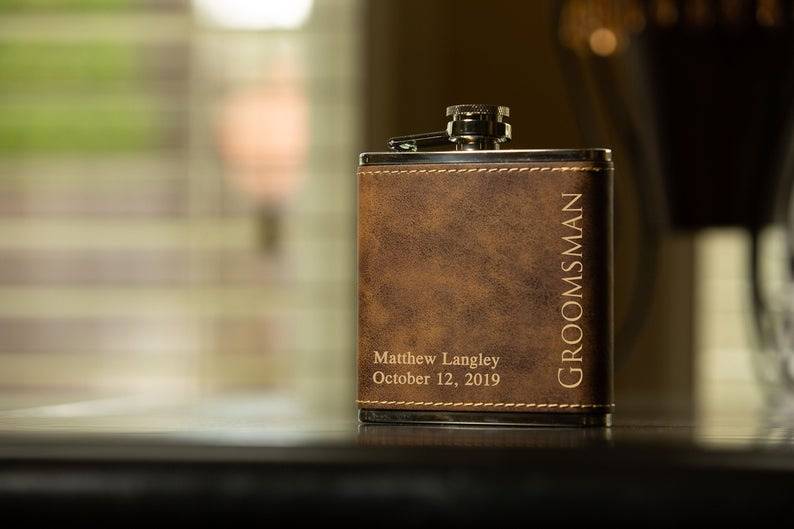 Engraved Rustic Flasks