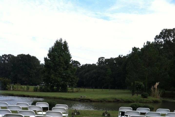 Wedding ceremony area set-up