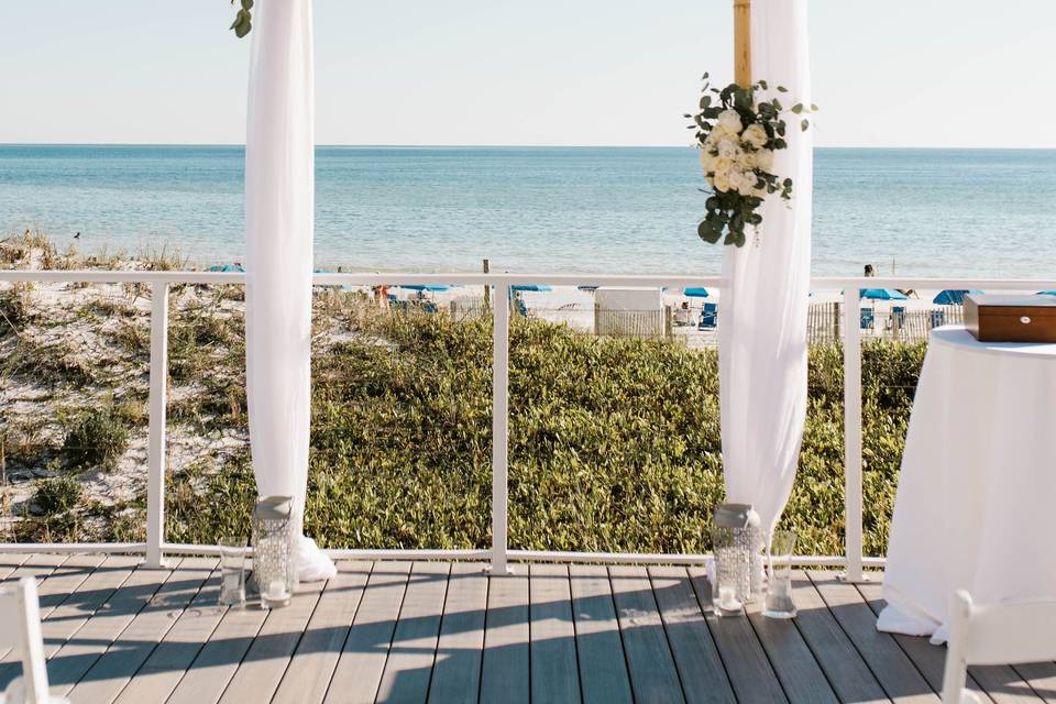 Blue dunes deck ceremony