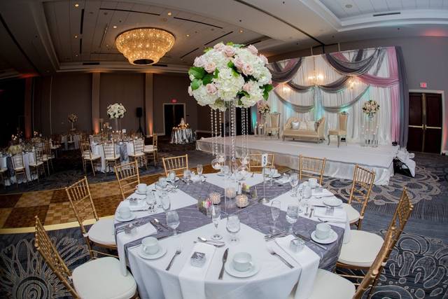 Table set up with centerpiece