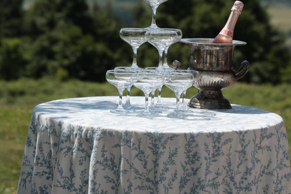 Champagne on South Patio