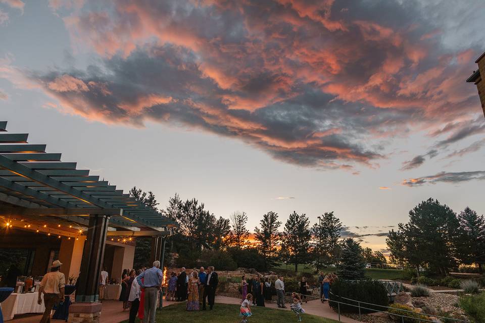 A reception with a view