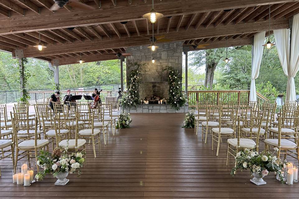 Reception at the pavilion