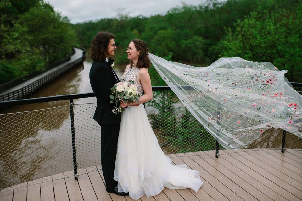 Couple on the bridge/boardwalk