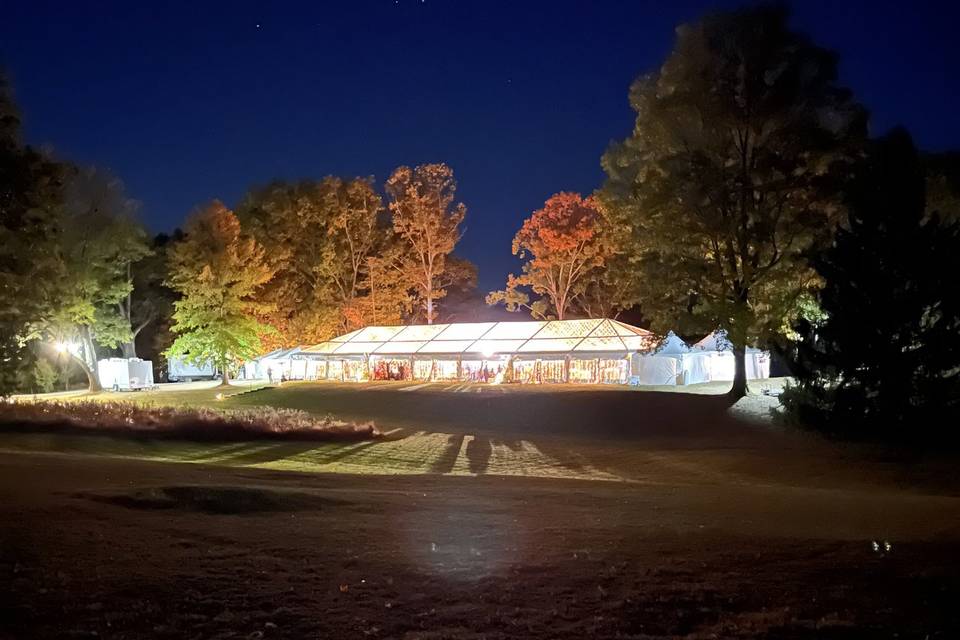 Frame tent at Tent site, Octob