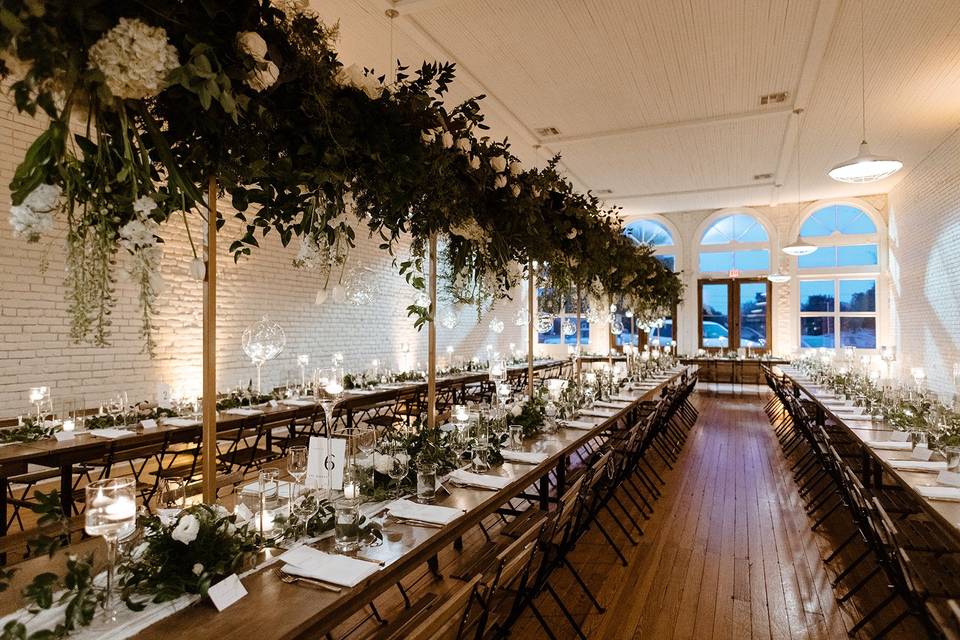 Pretty in Pink Streamers for Jessica and Noah's Wedding at One Eleven East  — Pop & Drop