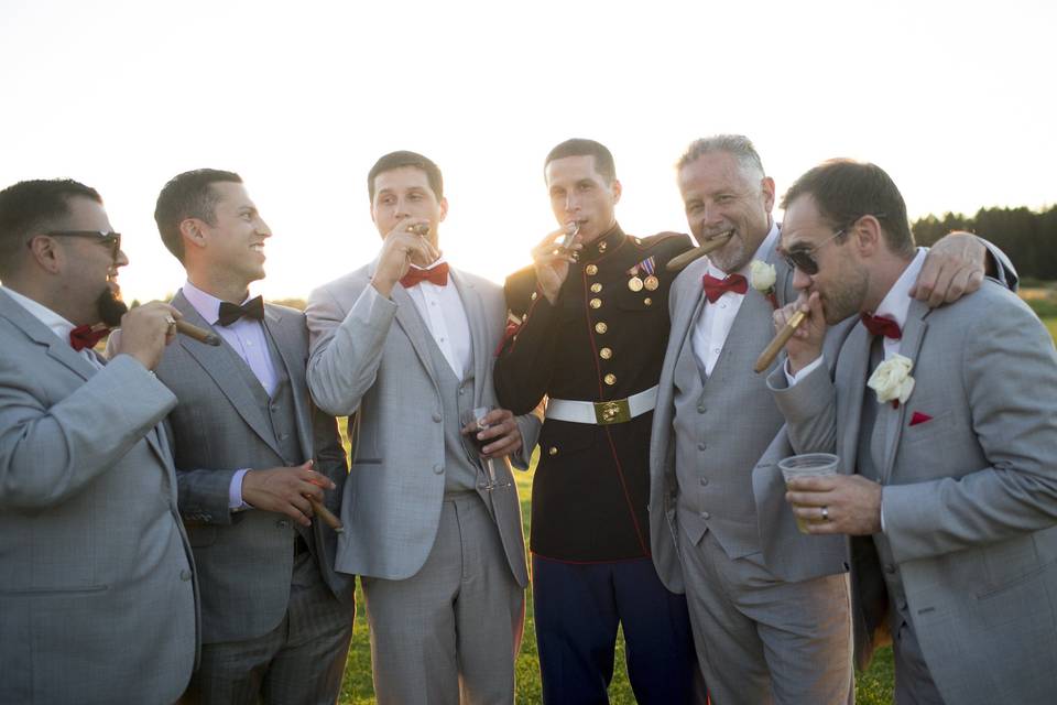 Groom and groomsmen