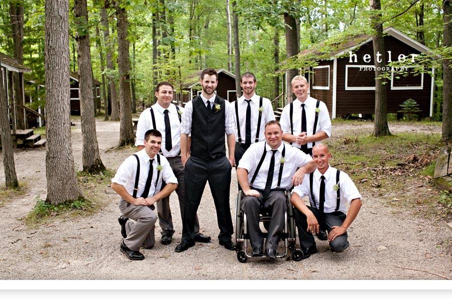 Groomsmen in the Cabins