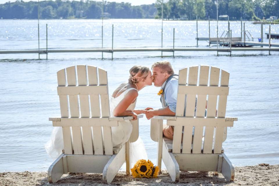 Adirondacks on the beach