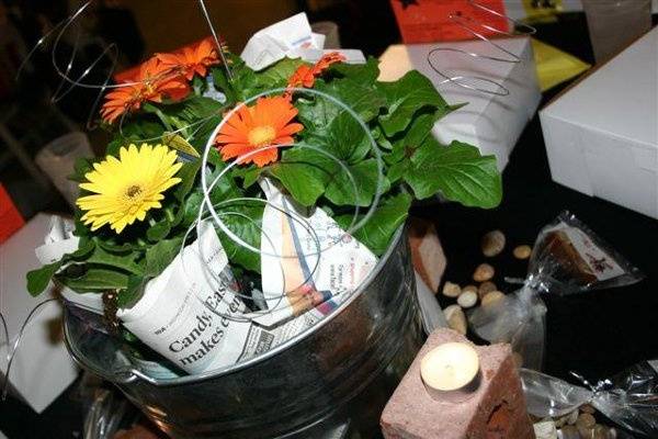 Centerpieces at the Hendersonville Women's Club Fashion Show