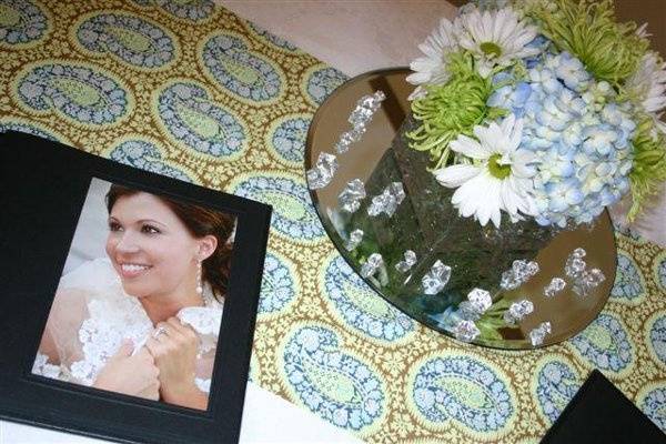 Guestbook with Cate's bridal pics.