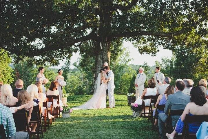 Outdoor wedding ceremony