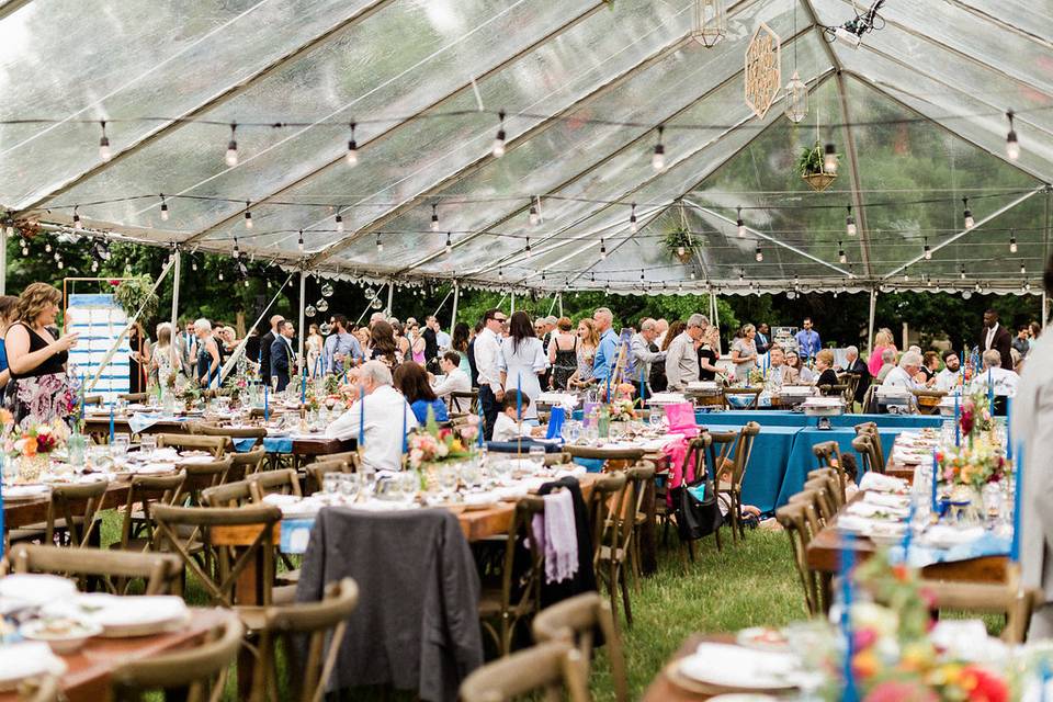 Outdoor tented reception