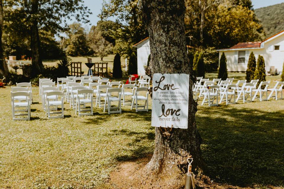 Magical garden ceremony